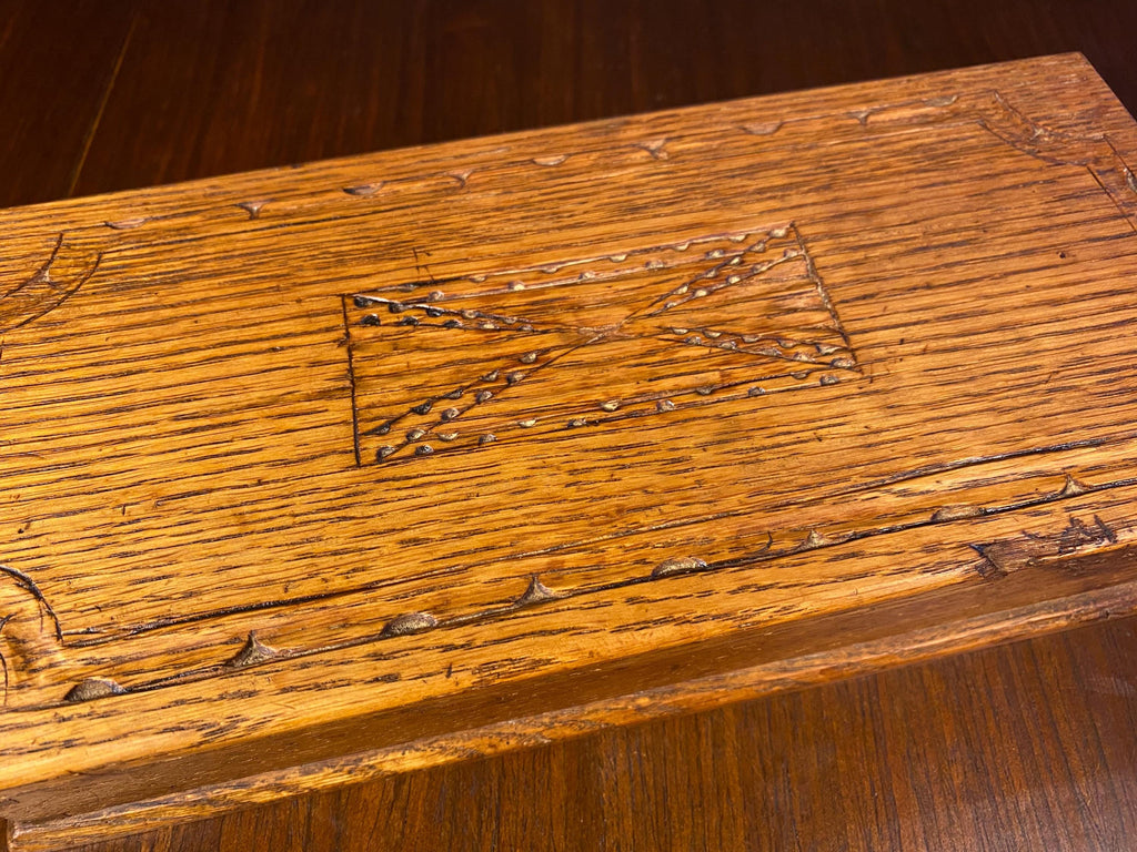 Vintage Indian Carved Softwood Box