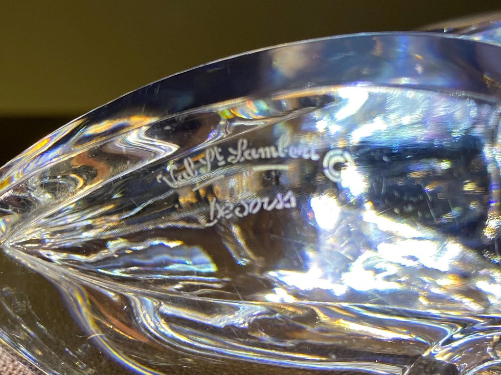 Val Saint Lambert Crystal Bird Sculpture