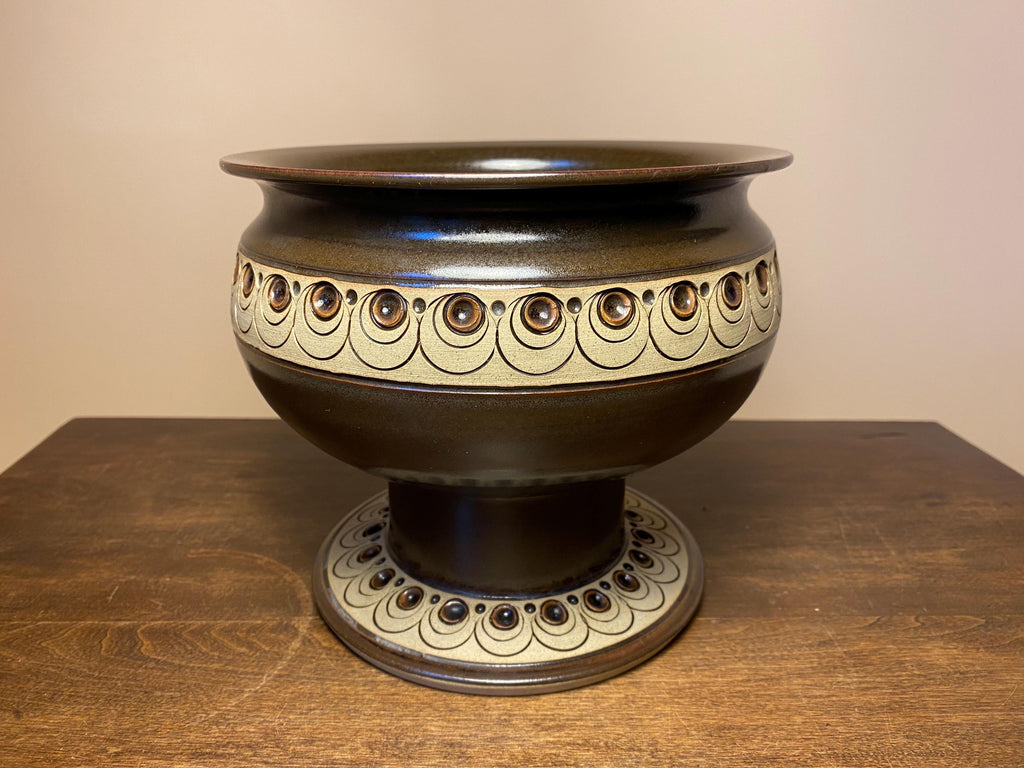 Vintage Jersey Pottery Footed Bowl
