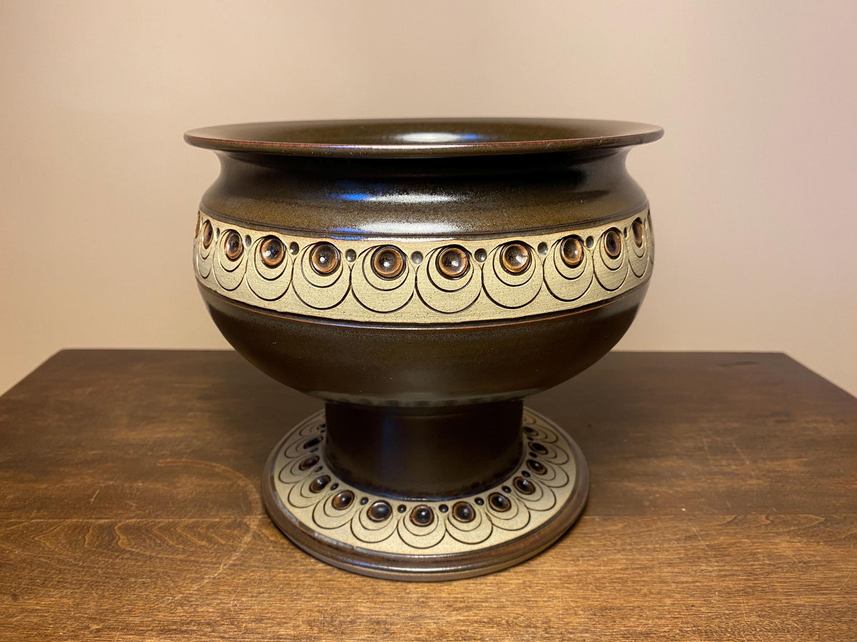 Vintage Jersey Pottery Footed Bowl