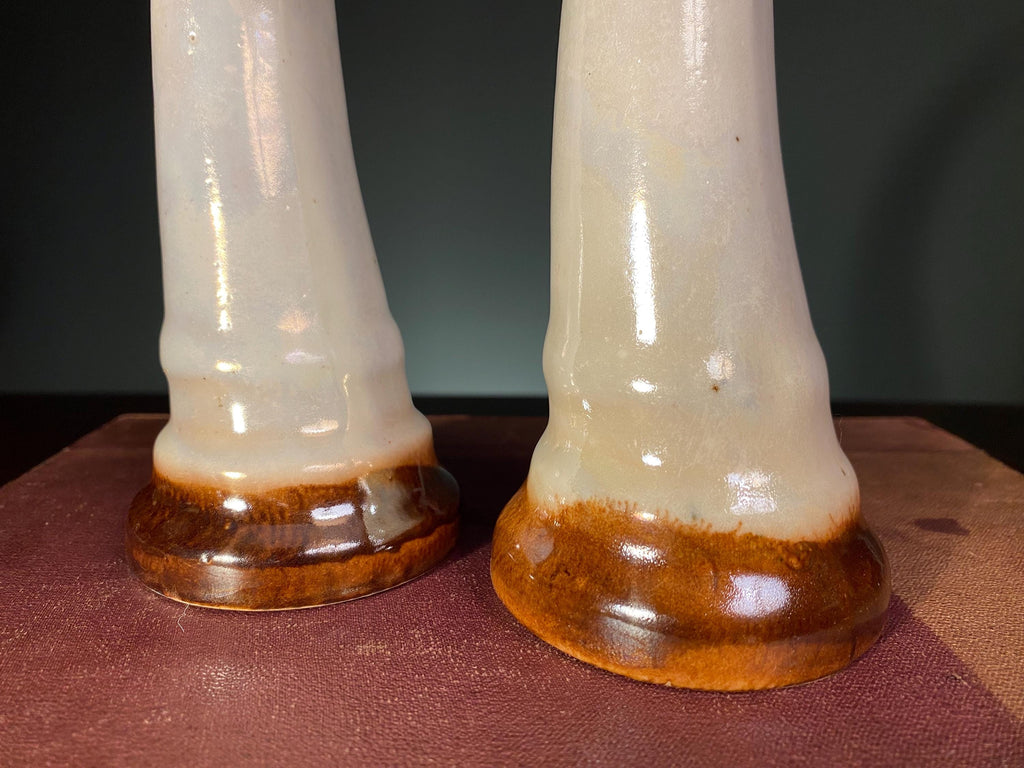 Pair of Mid-Century Polish Ceramic Tusks