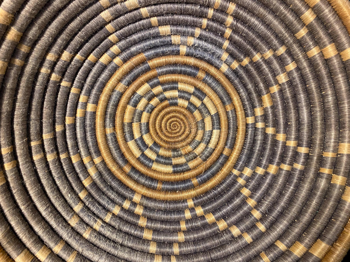 Vintage African Woven Wall Basket