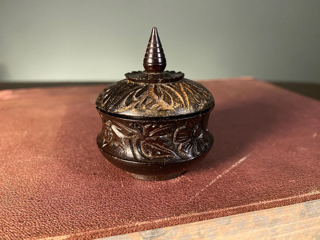 South-East Asian Carved Wooden Trinket Box