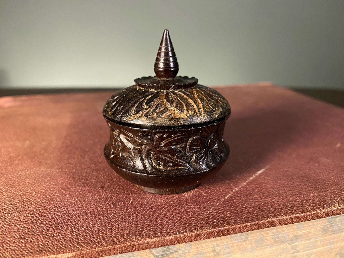 South-East Asian Carved Wooden Trinket Box
