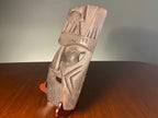 Vintage Peruvian Carved Mask with Animal Totem