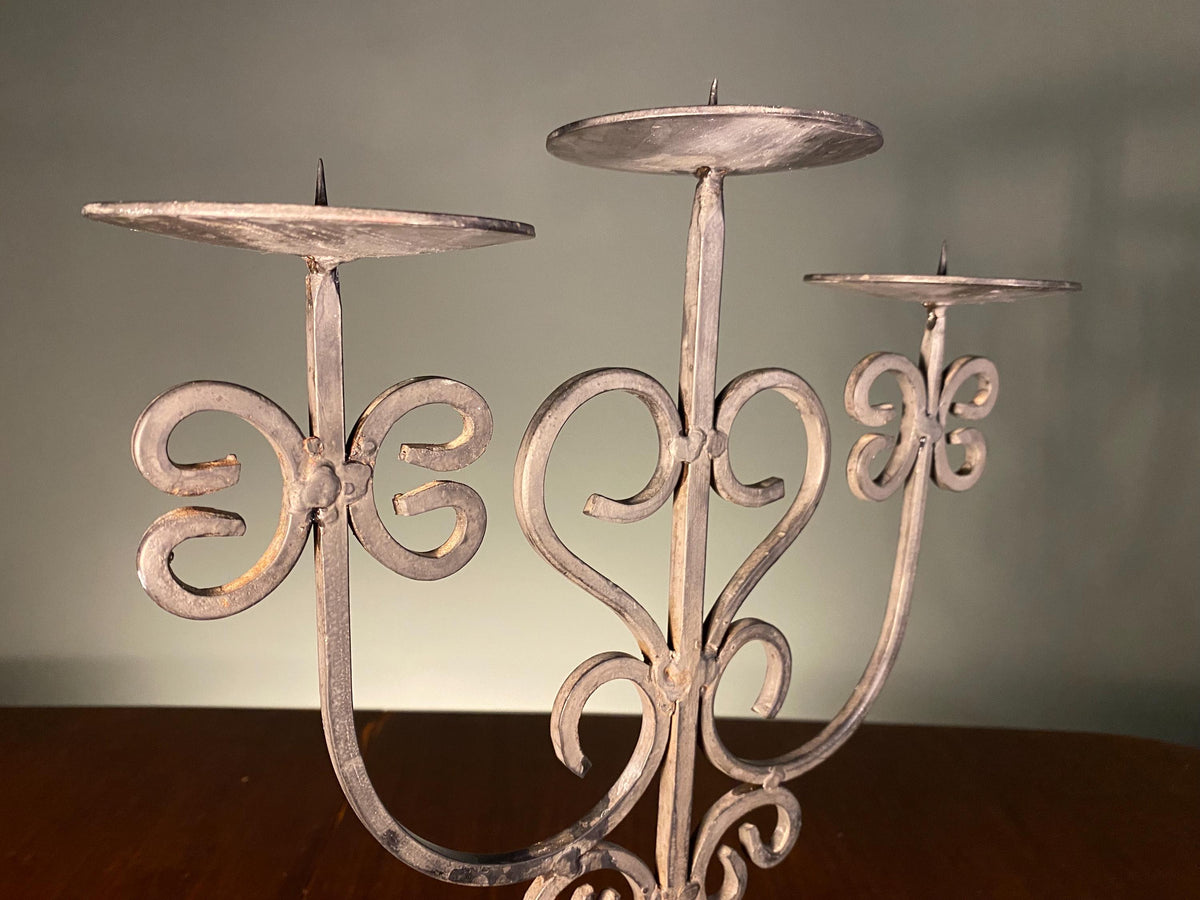 Vintage Wrought Iron Candelabra