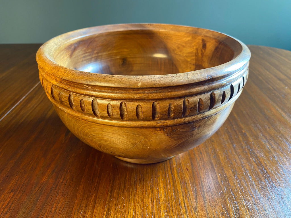 Vintage Turned Walnut Bowl