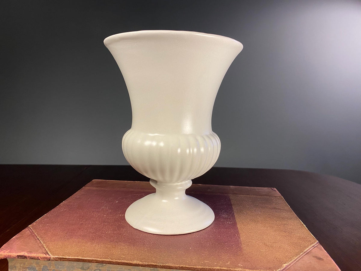 Dartmouth Pottery Cream Pedestal Vase