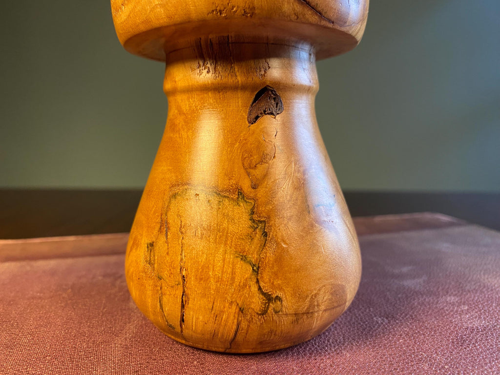 Turned Cherry Wood Mushroom