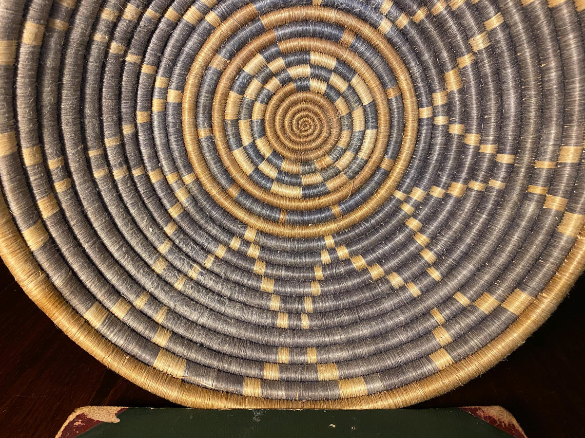 Vintage African Woven Wall Basket