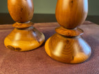 Pair of Mid-Century Wooden Candlesticks