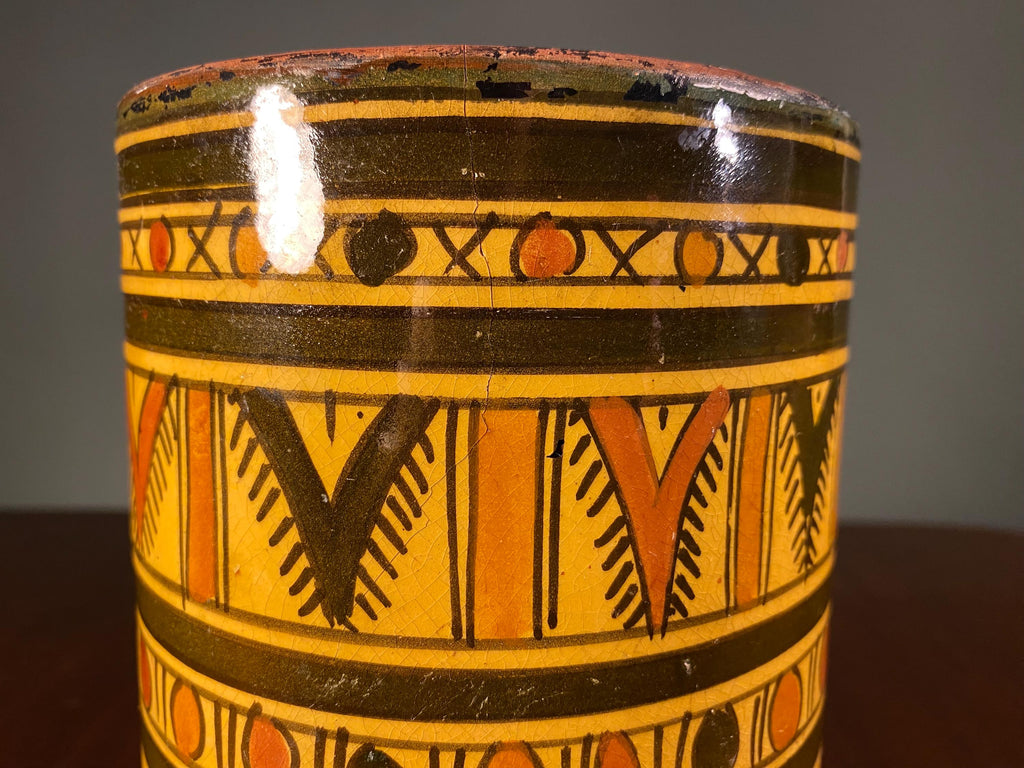 Vintage Moroccan Safi Pottery Vase
