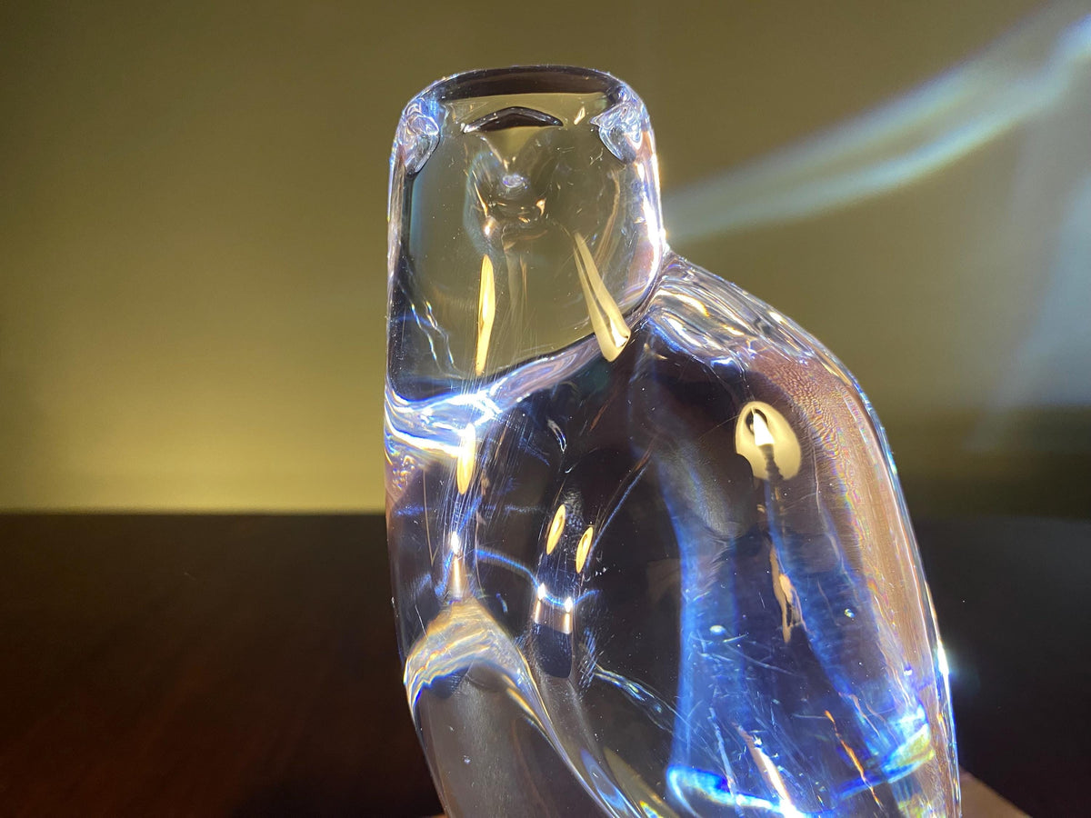 Val Saint Lambert Crystal Bird Sculpture